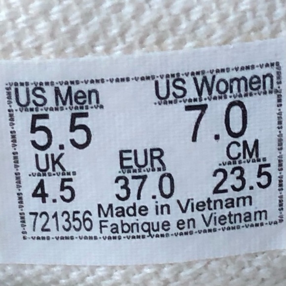 Vans Off The Wall Floral Checkerboard Lace Up Unisex Shoes Size 7 - Picture 8 of 12